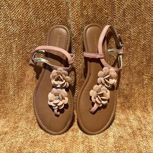 Rampage Blush Pink Floral Sandal